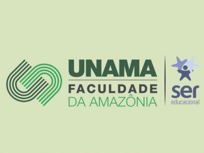 Logo da UNAMA Faculdade da Amazônia e do Grupo Ser Educacional