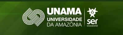 A imagem mostra a logo da UNAMA