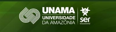 A imagem mostra a logo da UNAMA