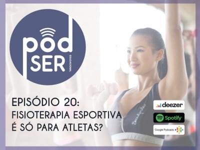 Imagem mostra arte do PodSer Educacional