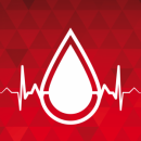 Imagem mostra símbolo da doação de sangue 